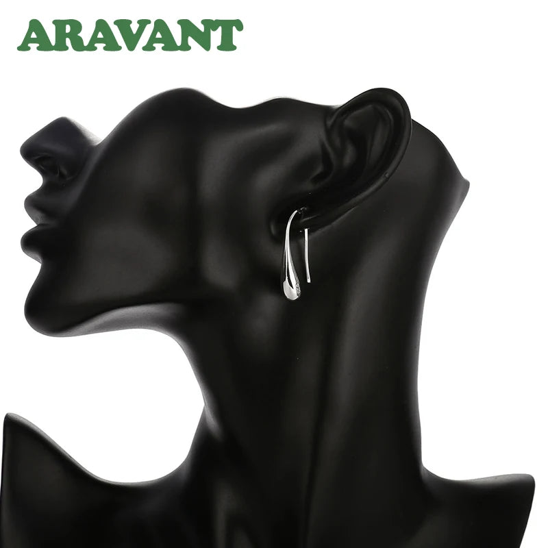 Aravant 925 Silver Teardrop/Water drop/Raindrop Dangle Earrings For Women Valentine Gifts Fashion Jewelry