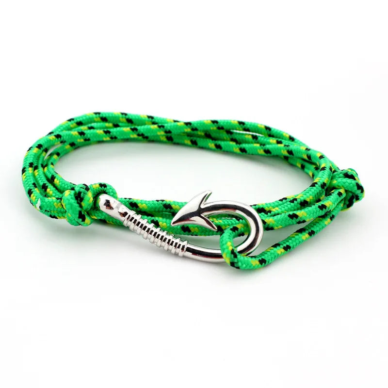 Stylish Navy Style Multilayer Rope Anchor Bracelet for Men