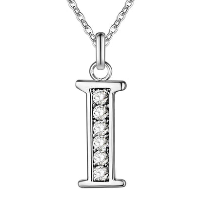 925 Sterling Silver Personalized Necklace – Mosaic Letter Necklace for Women