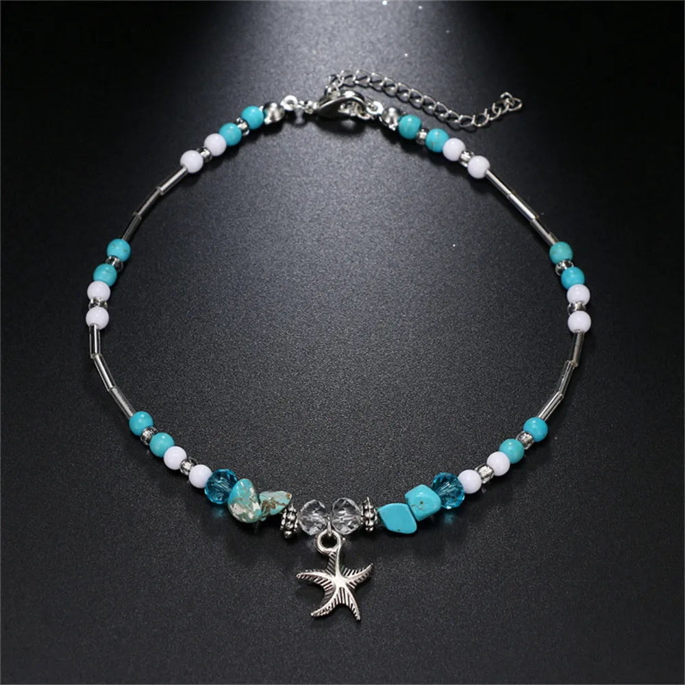 Vintage Starfish Pendant Anklets For Women