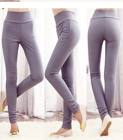 High Waist Stretch Pencil Skinny Cotton Leggings for Women