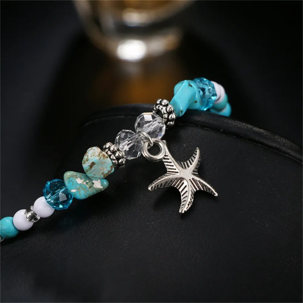 Vintage Starfish Pendant Anklets For Women