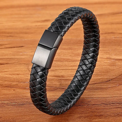 Stainless Steel Charm Magnetic Black Men Bracelet