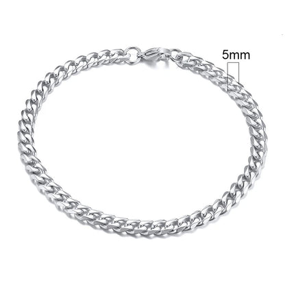 Unisex Stainless Steel Punk Eternity Bracelet