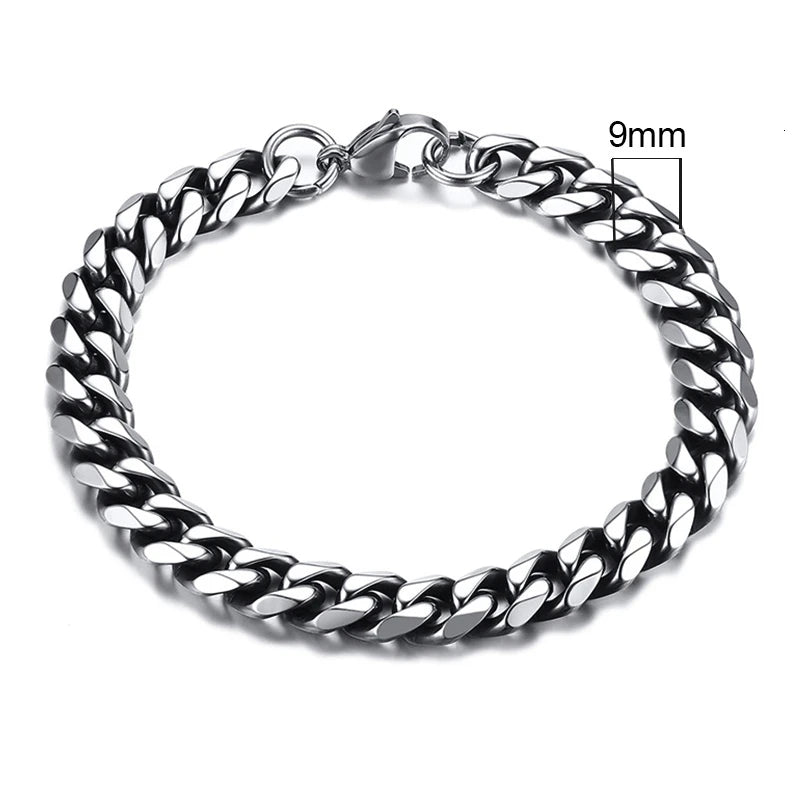 Unisex Stainless Steel Punk Eternity Bracelet