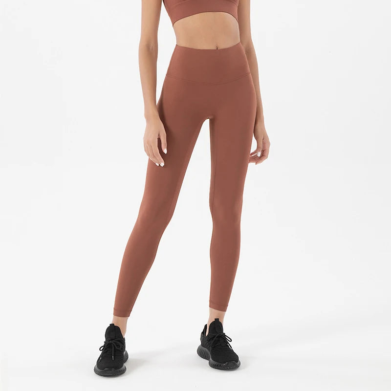 Women's High Waist Yoga Leggings with Breathable and Comfortable Fitness