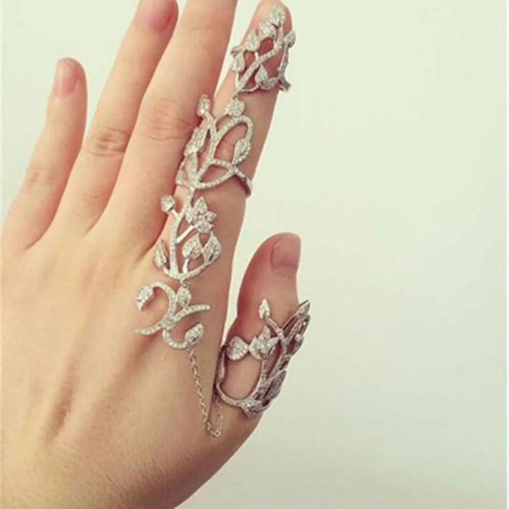 Vogue Two Finger Knuckle Ring Double Ring Link for Women