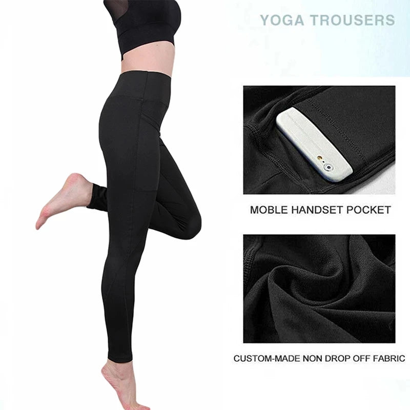 Women’s High-Waist Capri Leggings with Pockets