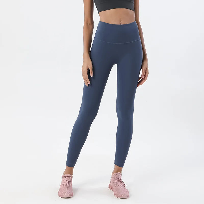 Women's High Waist Yoga Leggings with Breathable and Comfortable Fitness