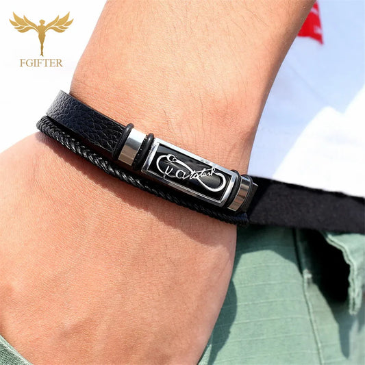 Fashion Jewelry Fovever Infinity Bracelet for Bestfriend Lovers Multi-layer Leather Steel Bracelets Mens Women Accessories