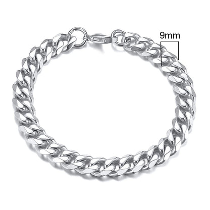 Unisex Stainless Steel Punk Eternity Bracelet