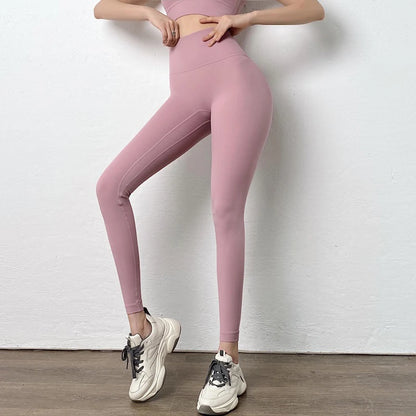 Women's High Waist Yoga Leggings with Breathable and Comfortable Fitness