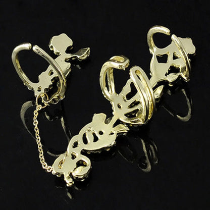 Vogue Two Finger Knuckle Ring Double Ring Link for Women