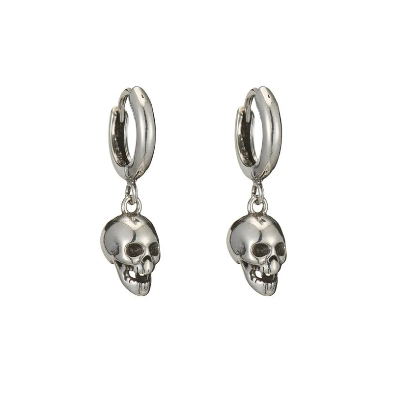 REETI 925 Sterling Silver Earrings skull drop Earring Creative Hot Sexy Jewelry For Women Gift Customized