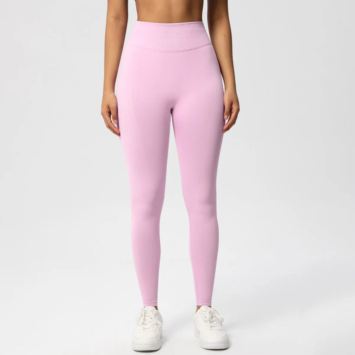 Pink TikTok Viral Seamless Scrunch Butt Leggings with High Waist & Sculpting