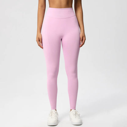 Pink TikTok Viral Seamless Scrunch Butt Leggings with High Waist & Sculpting