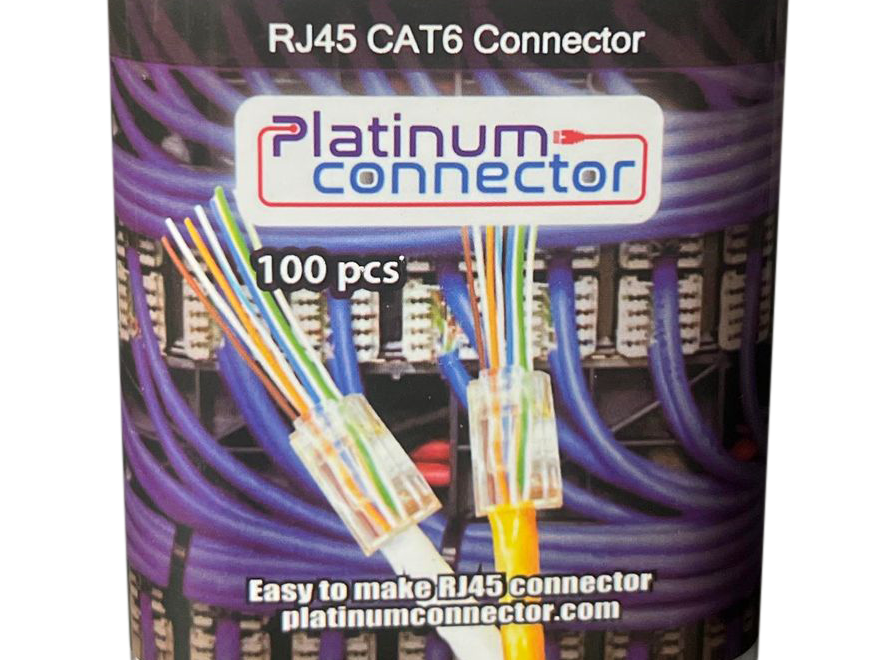 Platinum Connector Easy to Make RJ45 CAT6 Connector - 100 pcs/Jar