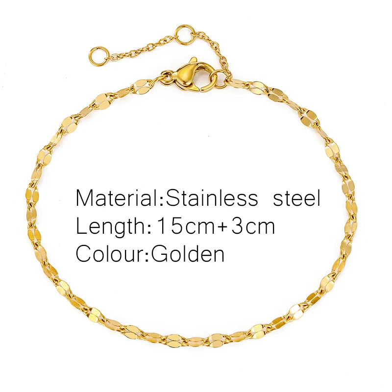 Gold Color Stainless Steel Twist Cuban Eternity Bracelet for Women