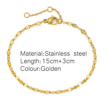 Gold Color Stainless Steel Twist Cuban Eternity Bracelet for Women