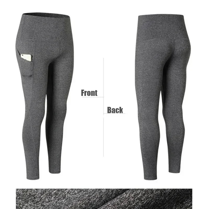 High Waist Women Anti Cellulite Workout Leggings with Utility Pockets