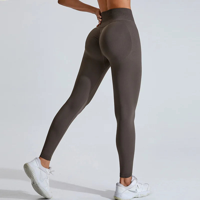 Women’s Seamless Yoga Leggings – High V-Waist Tummy Control & Butt Lifting