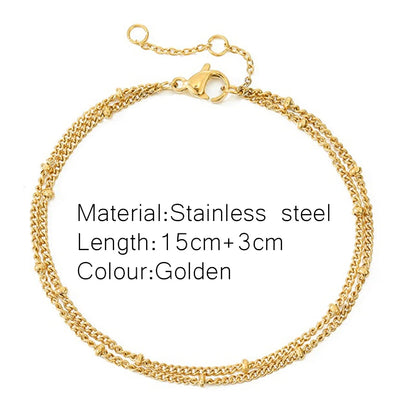 Gold Color Stainless Steel Twist Cuban Eternity Bracelet for Women