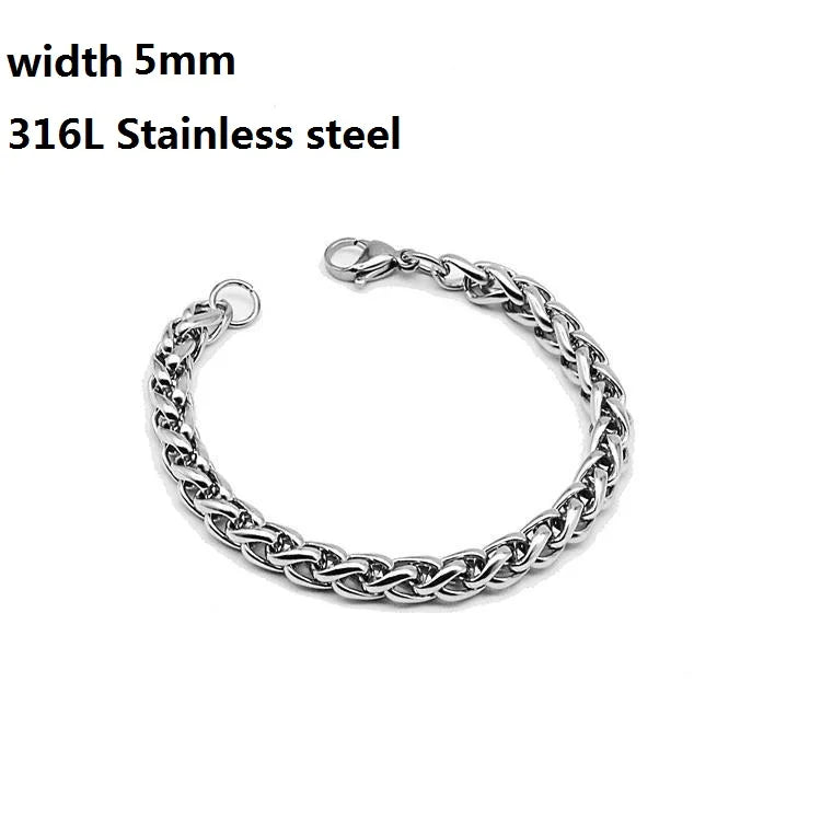 Stainless Steel Cuban Chain Vintage Metal Eternity Bracelet