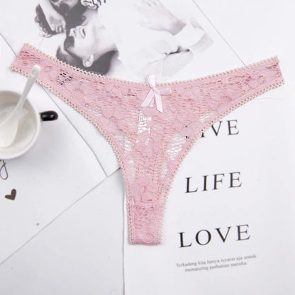Lace Silk Sheer See Through Panties for Women