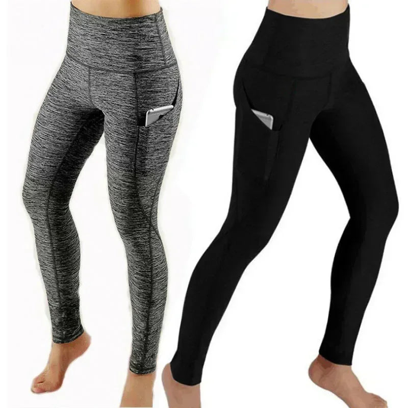 High Waist Women Anti Cellulite Workout Leggings with Utility Pockets