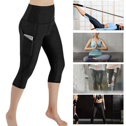 High Waist Seamless Capris Workout Leggings for Women