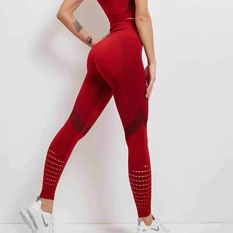 Seamless High Waist Anti Cellulite Gym Leggings for Women