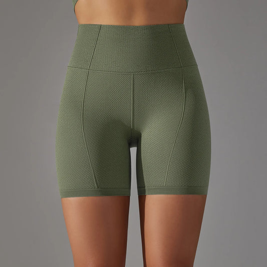 Women’s High Waisted Swim Shorts – Breathable Seamless Gym & Yoga Shorts for Summer