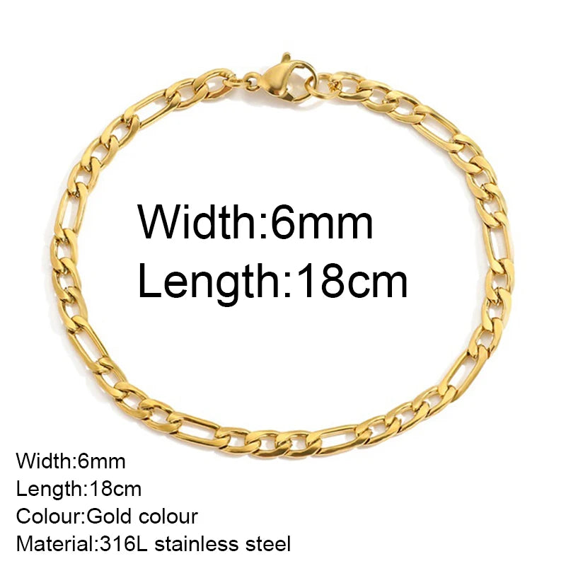 Gold Color Stainless Steel Twist Cuban Eternity Bracelet for Women