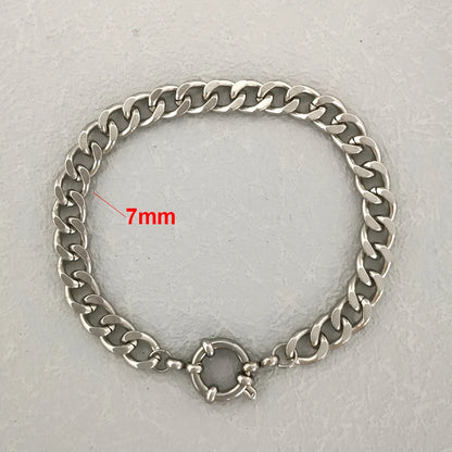 Anchor Clasp Bracelet for Men & Women – Stainless Steel Twist Rope Chain