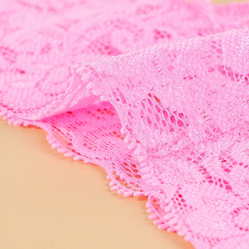 Lace Floral Women Panties Low Waist Breathable Briefs Female Thong Underwear