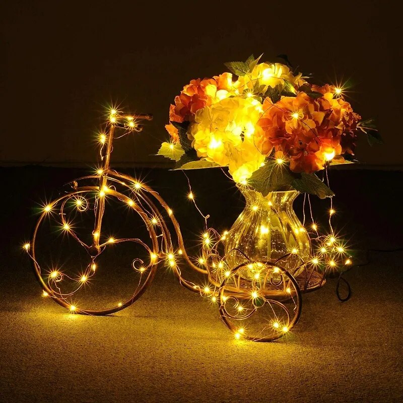 5/10M Copper Wire LED Lights String USB/Battery Waterproof Garland Decor Holiday Light