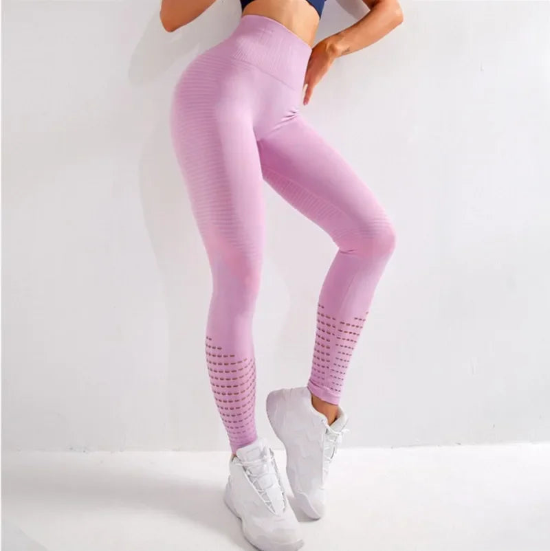 Seamless High Waist Anti Cellulite Gym Leggings for Women