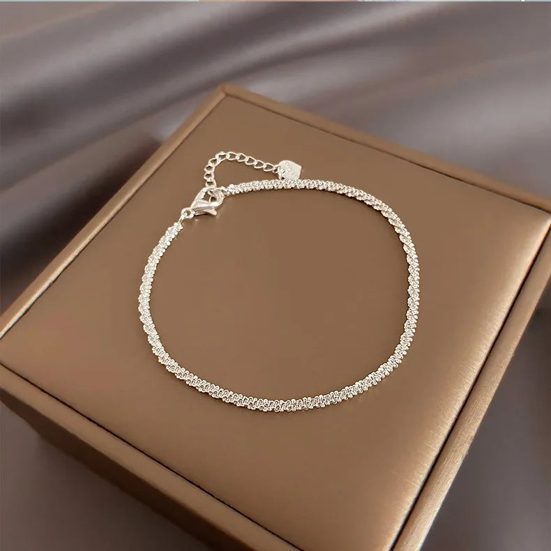 925 Sterling Silver Pearl Knot Bracelet for Women