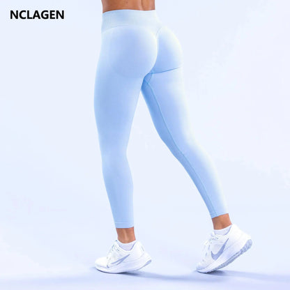 Seamless Pilates Yoga Pants Scrunch Butt Tummy Control Leggings for Women