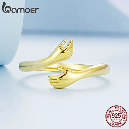 Bamoer 925 Sterling Silver Adjustable Ring for Women