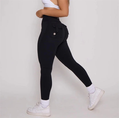 TikTok Viral Leggings – Women’s High Waist Booty-Lifting Tights with Pockets