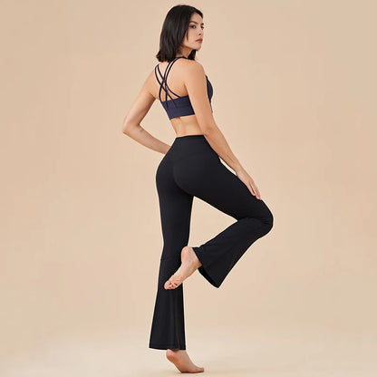 TikTok Viral Leggings – Bell-Bottom High Waisted Yoga Pants for Women with Sculpt Fit