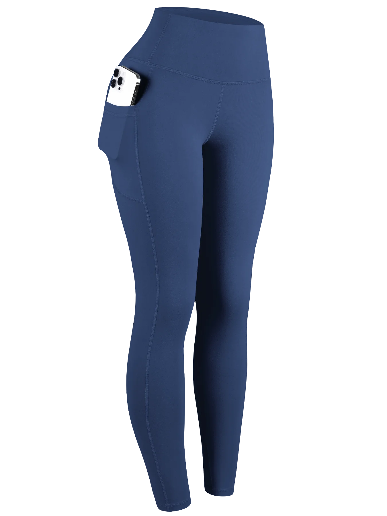 Solid Color Women’s High Waist Gym Leggings with Pockets