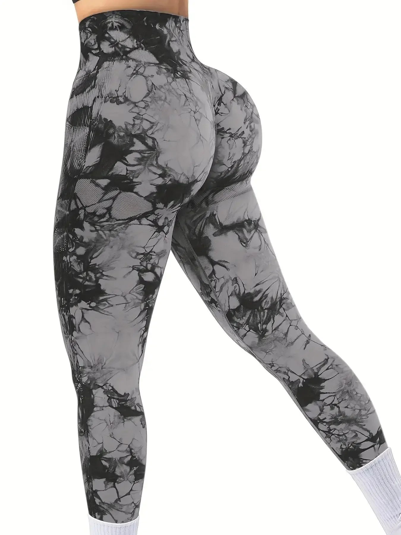 Hip Lifting Seamless Tie-Dye Yoga Leggings for Women