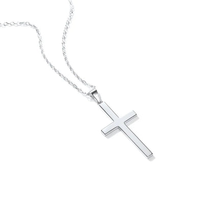 U7 925 Sterling Silver Vintage Cross Necklace