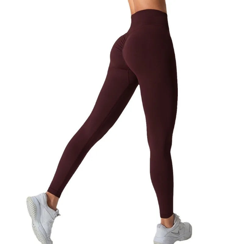 Women’s Seamless Yoga Leggings – High V-Waist Tummy Control & Butt Lifting