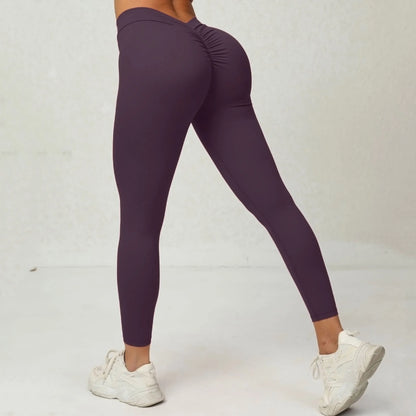 V-Butt Push Up Scrunch Leggings for Women – Tummy Control, High Waist, Gym & Yoga Fit