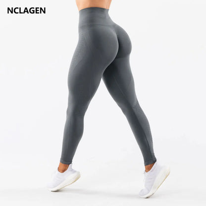 Women's Seamless Scrunch Booty High Waist Anti-Cellulite Leggings