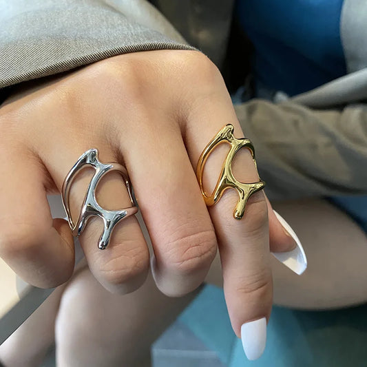 Silver Color Vintage Adjustable Finger Rings Jewelry for Women