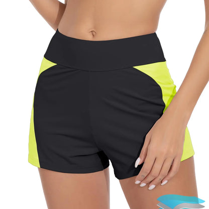 Women's High Waisted Swim Shorts – Tummy Control & Leakproof Design